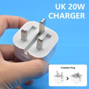 Foldable PD20W UK Charger for Apple iPhone Fast Charging