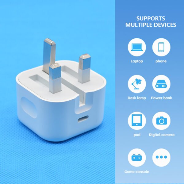 Foldable PD20W UK Charger for Apple iPhone Fast Charging
