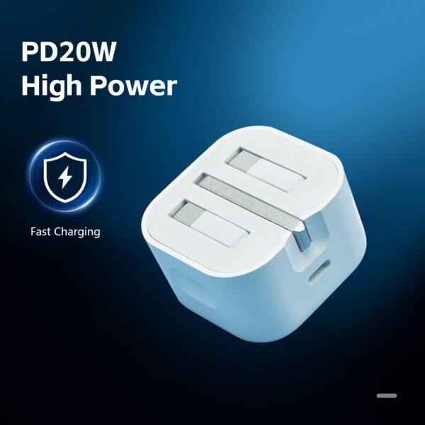 Foldable PD20W UK Charger for Apple iPhone Fast Charging