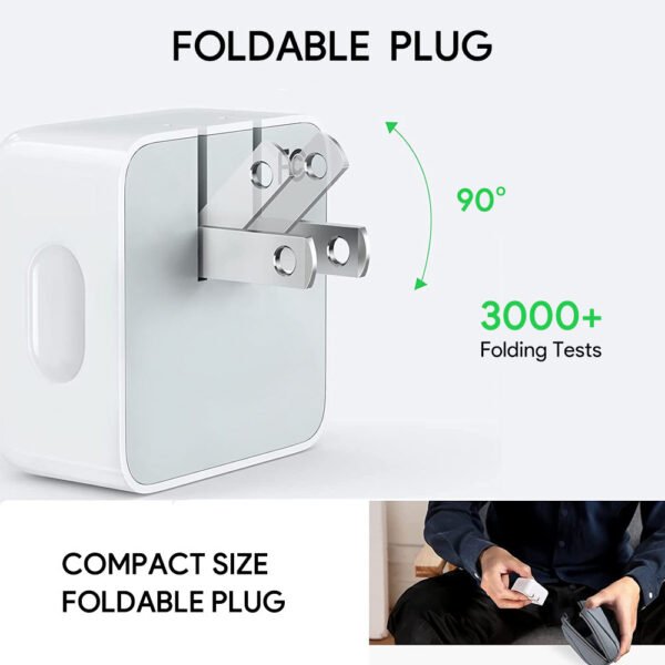 Portable 35W Super Fast US Charger Dual TYPE C Port Wall Charger for iPhone 8-16