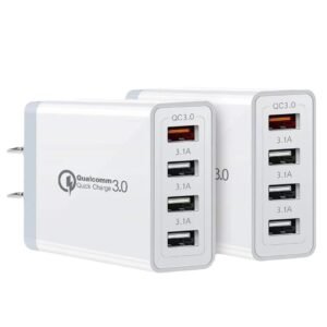 QC3.0 4-Port USB Charger Fast Charging Adapter for iPhone Huawei