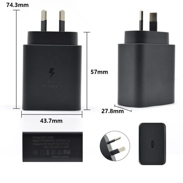 45W PD Fast Charger for Samsung Plug