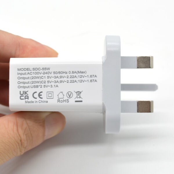 55W GaN Charger Multi-Ports PD Fast Charger for mobile phones