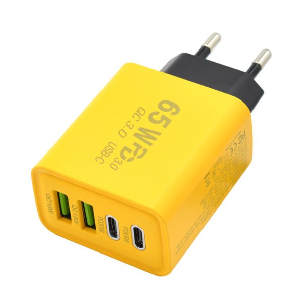 GaN PD 65W Quick Charger 2USB 2Type C Power Adapter QC 3.0