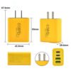 GaN PD 65W Quick Charger 2USB 2Type C Power Adapter QC 3.0