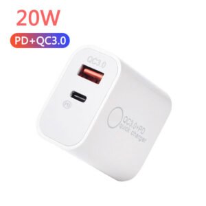 QC3.0+PD20W Quick Charger Dual Ports US EU UK AU Stander
