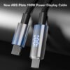 Braided 100W Gradient LED Fast Charging USB Cable C-C/C-Lfor iPhone Samsung Huawei