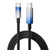 Braided 100W Gradient LED Fast Charging USB Cable C-C/C-Lfor iPhone Samsung Huawei