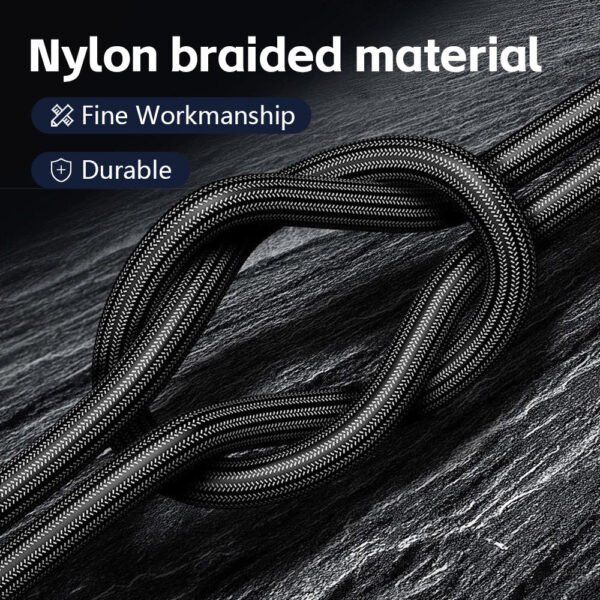 Nylon Braided Material Data Cable Fast Charging for iPhpne Android Mobile Phones