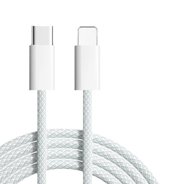 Nylon Braided PD20W Data Cable Fast Charging for iPhpne 14 Carplay