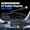 Braided Aluminum Magnetic Data Cable Charging for Mobile Phone