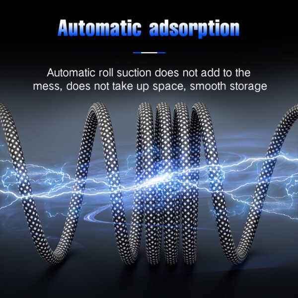 Braided Aluminum Magnetic Data Cable Charging for Mobile Phone