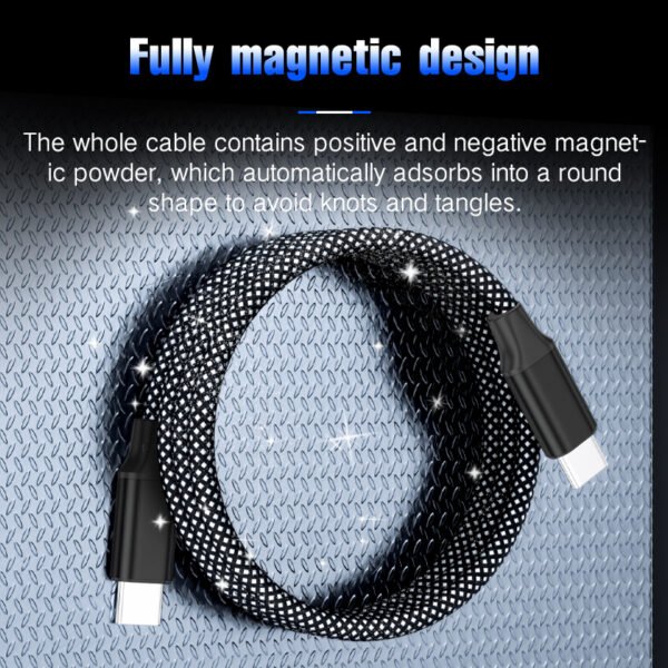 Braided Aluminum Magnetic Data Cable Charging for Mobile Phone