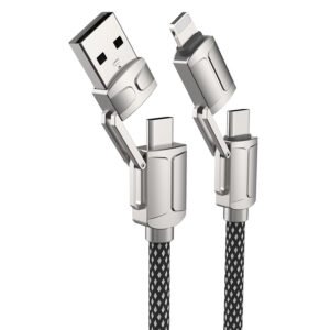 New Zinc Alloy 4 in 1 60W Fast Charging Data Cable