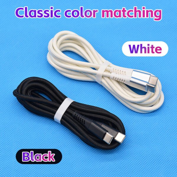 Nylon Braided Data Cable Fast Charging Type C-  Type C/USB to Type C/USB-Ligtning