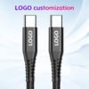 Nylon Braided Data Cable Fast Charging Type C-  Type C/USB to Type C/USB-Ligtning