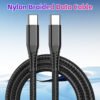 Nylon Braided Data Cable Fast Charging Type C-  Type C/USB to Type C/USB-Ligtning
