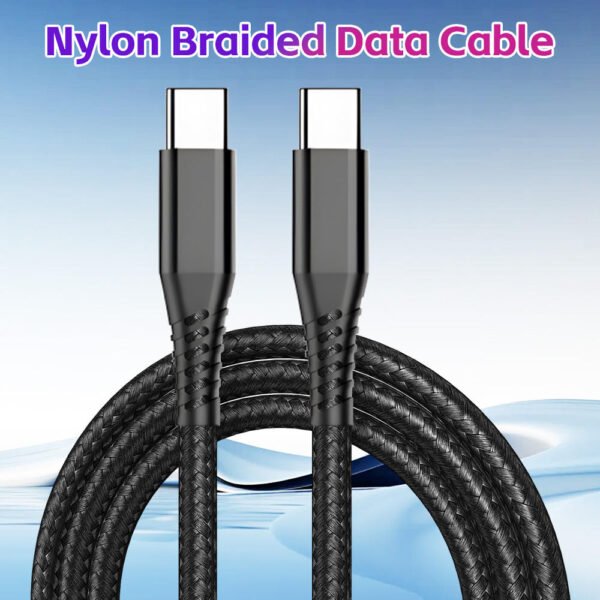 Nylon Braided Data Cable Fast Charging Type C-  Type C/USB to Type C/USB-Ligtning