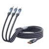 Nylon Braided Led Display Data Cables PD 100w Fast Charging 3 in 1