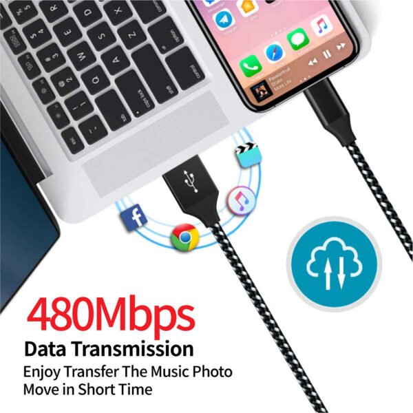 Nylon Braided 3A Quick Charging Data Cable