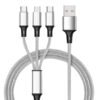3 in 1 Braided Data Cable Charging Custom LOGO