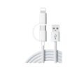 2 In 1 USB-Lightning and Type C 60W Fast Charging Data Cable