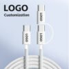2 In 1 USB-Lightning and Type C 60W Fast Charging Data Cable